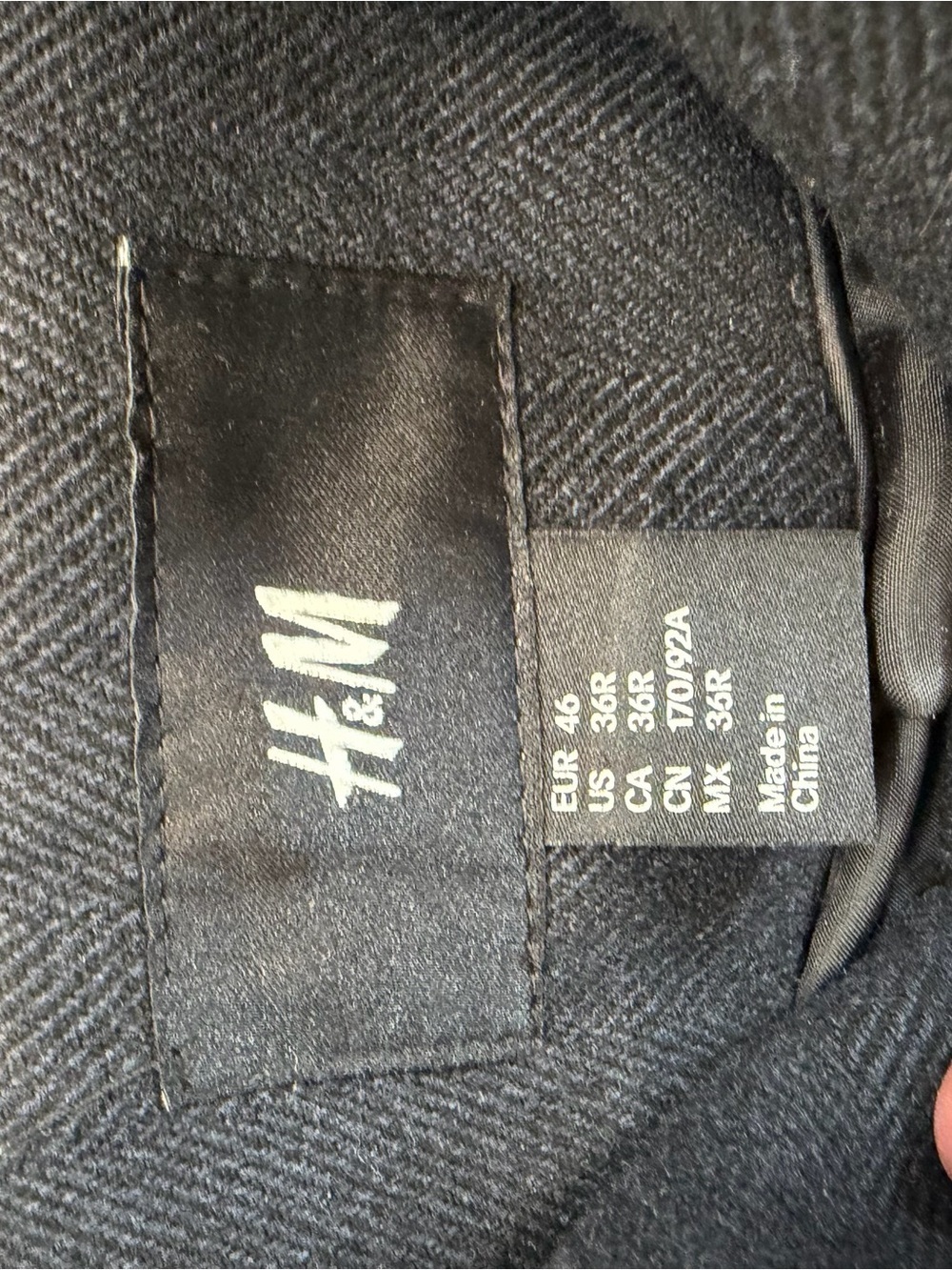 H&M Men's Military Style Black Field Jacket - Size 36R - Picture 9 of 11